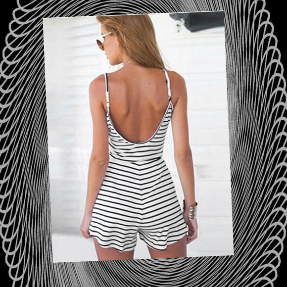 Pants - Women Sleeveless Backless Romper